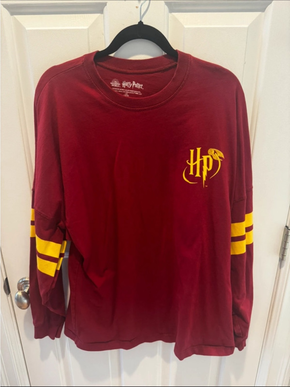Wizarding World Harry Potter Maroon Long-Sleeve Crewneck Shirt with Gold Accents